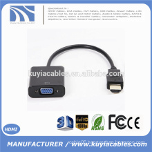 Black 1080p HDMI to VGA HDTV Female Video Converter Adapter AV TV Cable